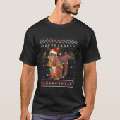 Eekhoorn Lelijk Grappig Kerstlicht Kerstman Hoed S T-shirt (Voorkant)