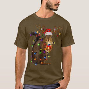 Eekhoorn lelijke kerstvalkerij met valsmatige hoog t-shirt