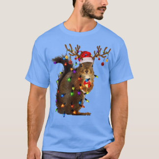 Eekhoorn lelijke kerstvalkerij met valsmatige hoog t-shirt