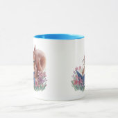 Eekhoorn lezen boek in een bed van bloemen mok (Midden)