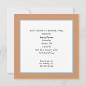 Eekhoorn Lezen Een Verjaardagsfeestje Uitnodigen Kaart (Achterkant)