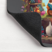 Eekhoorn lezen op een  boekenplank muismat (Hoek)