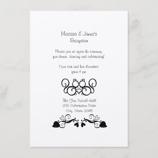 Eekhoorn liefde bruiloft receptie Kaart (Voorkant)