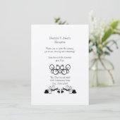 Eekhoorn liefde bruiloft receptie Kaart (Staand voorkant)