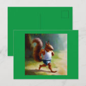 Eekhoorn loopt briefkaart (Voorkant / Achterkant)