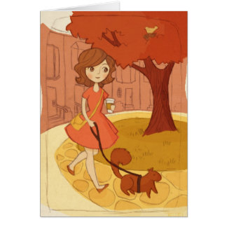 Eekhoorn loopt in de Herfst