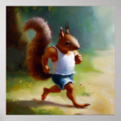 Eekhoorn loopt poster (Voorkant)