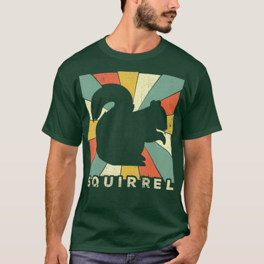  eekhoorn Lover Retro Style Dier T-shirt (Voorkant)