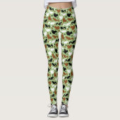 Eekhoorn Loverpatroon, zwarte en rode eekhoorns Leggings (Voorkant)
