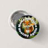 Eekhoorn maakt Amerika weer gezond Ronde Button 3,2 Cm (Voorkant /achterkant)