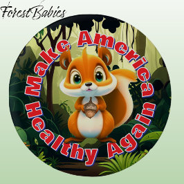 Eekhoorn maakt Amerika weer gezond Ronde Button 3,2 Cm