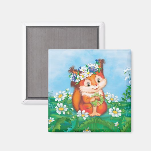 eekhoorn magneet (Voorkant / Achterkant)