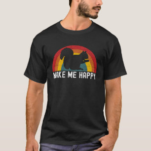 Eekhoorn maken me blij  Mannen Vrouwen Dier T-shirt