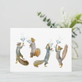 Eekhoorn Martini Feest Uitnodiging (Staand voorkant)