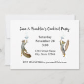 Eekhoorn Martini Feest Uitnodiging (Achterkant)