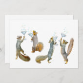 Eekhoorn Martini Feest Uitnodiging (Voorkant / Achterkant)