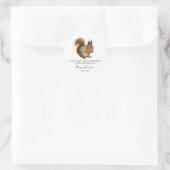Eekhoorn Memorial Funeral Seed Packet Ronde Sticker (Tas)