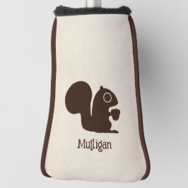 Eekhoorn met aangepaste naam Schattige Woodland Cr Golfheadcover