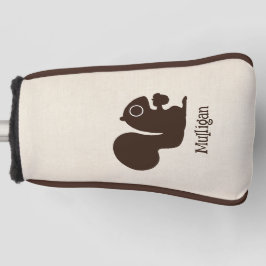 Eekhoorn met aangepaste naam Schattige Woodland Cr Golfheadcover