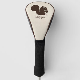 Eekhoorn met aangepaste naam Schattige Woodland Cr Golfheadcover