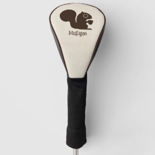 Eekhoorn met aangepaste naam Schattige Woodland Cr Golfheadcover