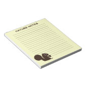 Eekhoorn met aangepaste tekst notitieblok (Schuin)