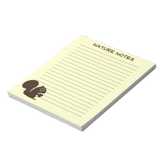 Eekhoorn met aangepaste tekst notitieblok (Linkerzijde)