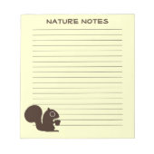 Eekhoorn met aangepaste tekst notitieblok (Voorkant)