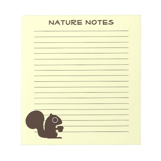 Eekhoorn met aangepaste tekst notitieblok (Voorkant)