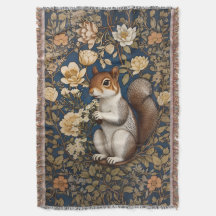 Eekhoorn met Acacia Bloemen William Morris