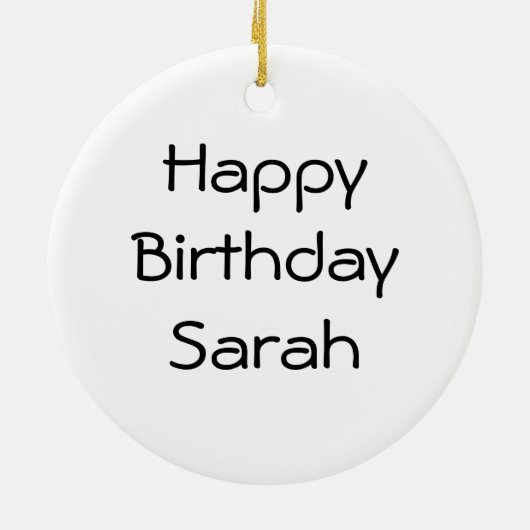 Eekhoorn met Acorn Custom Birthday Keramisch Ornament (Achterkant)