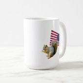 Eekhoorn met Amerikaanse vlag-Mok Koffiemok (Voorkant rechts)