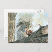 Eekhoorn met appelbriefkaart briefkaart (Voorkant / Achterkant)