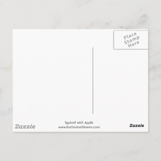 Eekhoorn met appelbriefkaart briefkaart (Achterkant)