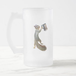 Eekhoorn met Beer Stein Matglas Bierpul