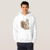 Eekhoorn met beker koffie hoodie (Voorkant volledig)