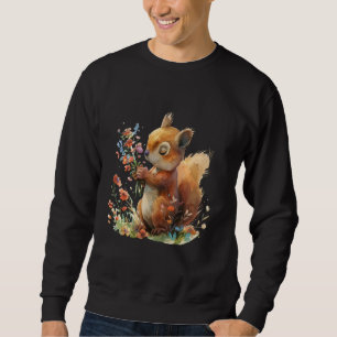 Eekhoorn met bloemen Leuke Chipmunk Eekhoorns Anim Trui