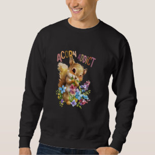 Eekhoorn met bloemen schattige Chipmunk eikel vers Trui
