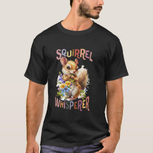 Eekhoorn met bloemen schattige eekhoorn fluisteraa t-shirt