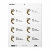 Eekhoorn met Champagne Adresetiketten Etiket (Full Sheet)