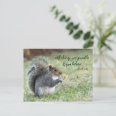 Eekhoorn met Daisy Mark 9:23 Verse Briefkaart (Staand voorkant)