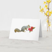 Eekhoorn met de Bloemen van de Kweepeer Kaart (Gele Bloem)