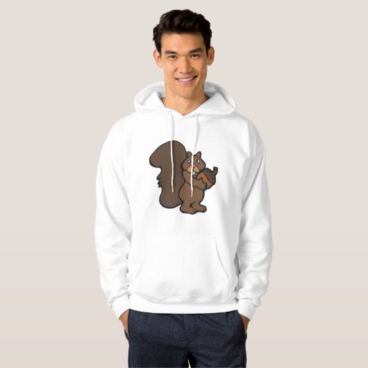 Eekhoorn met een eikel hoodie (Voorkant volledig)