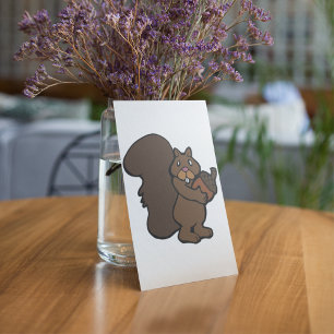 Eekhoorn met een eikel kaart