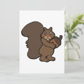 Eekhoorn met een eikel kaart (Staand voorkant)