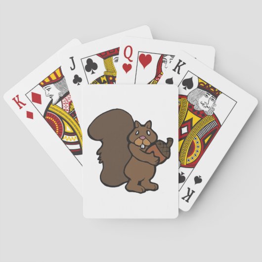 Eekhoorn met een eikel pokerkaarten (Achterkant)