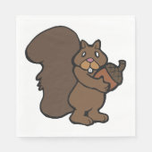 Eekhoorn Met Een Eikel Servet (Voorkant)