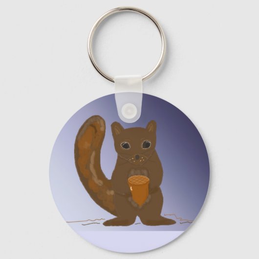 Eekhoorn met een eikel sleutelhanger (Voorkant)