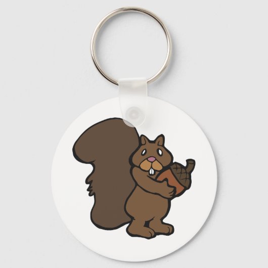 Eekhoorn met een eikel sleutelhanger (Achterkant)
