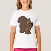 Eekhoorn Met Een Eikel T-shirt (Voorkant)